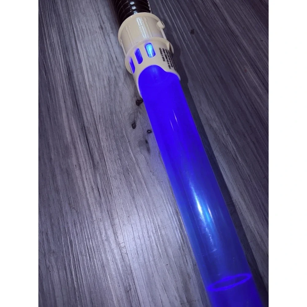 Star Wars Double Bladed Light Saber 2009 Green Blue WORKS LFL Hasbro Sounds/Ligh